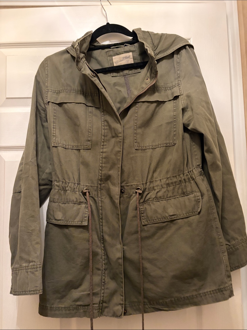 Universal Thread Olive Green Utility Jacket with Drawstring